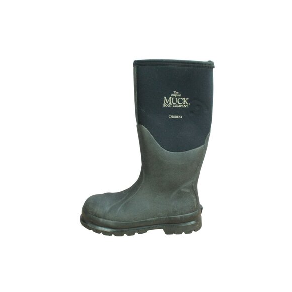Muck Boots Unisex Black Rubber Waterproof Chore Classic Steel Toe Tall Boots 8.5 - Picture 1 of 10